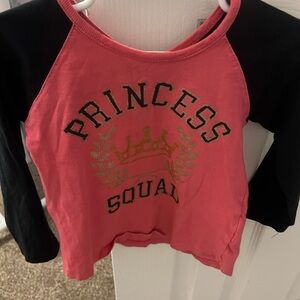 Princess Squad Long Sleeve Shirt - Pink and Black